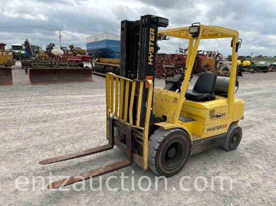 HYSTER 50 FORKLIFT, LP, 3 STAGE LIFT, SIDE SHIFT,