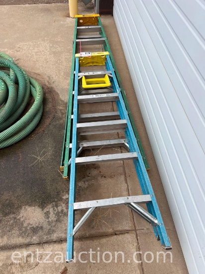 LOT OF 2 FIBER GLASS LADDERS, 6' & 8'