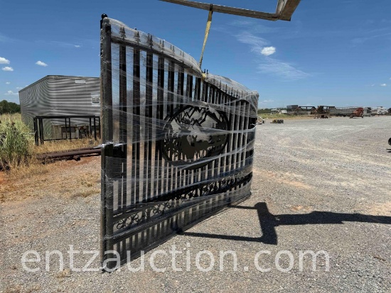 SET OF 10' DECORATIVE WROUGHT IRON GATES