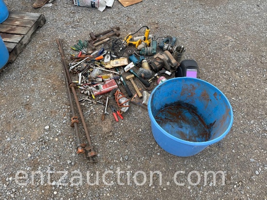 PALLET OF MISC. SHOP TOOLS (IMPACT WRENCHES,
