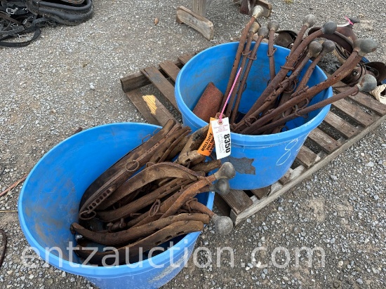 LOT OF WOOD & STEEL HAMES