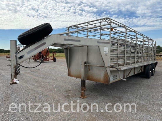 2007 WW STOCK TRAILER, 6' X 24', GN, TA,