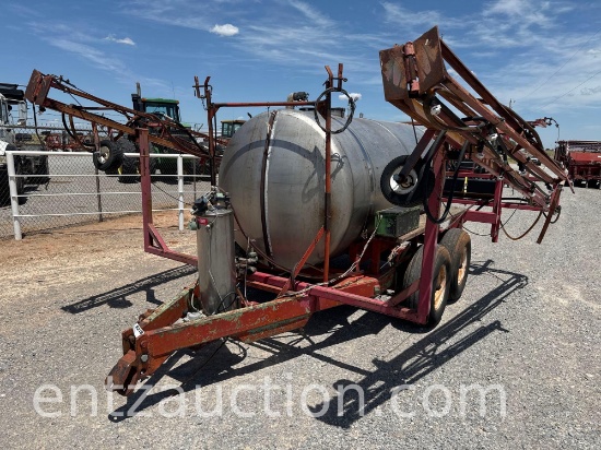 1000 GAL PULL TYPE SPRAYER W/ 50? BOOMS,