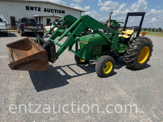 1990 JD 2155 TRACTOR W/ GREAT BEND GR440 LOADER,