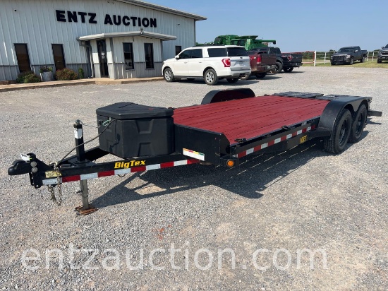 2020 BIG TEX EQUIPMENT TRAILER, 7' X 15' +3'