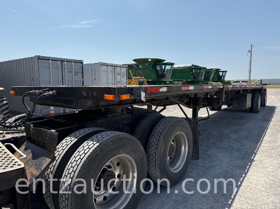 2001 TRANSCRAFT FLATBED SEMI TRAILER, 53' X 102",