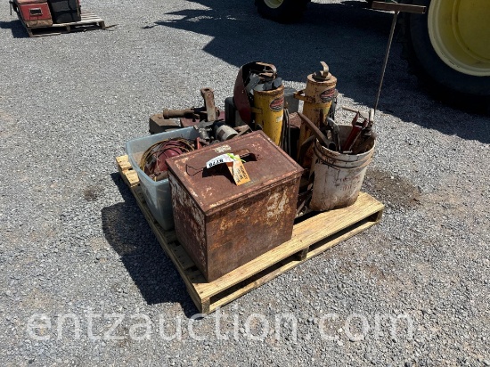 WELDING HELMETS, PIPE VISE, ROD HEATERS &