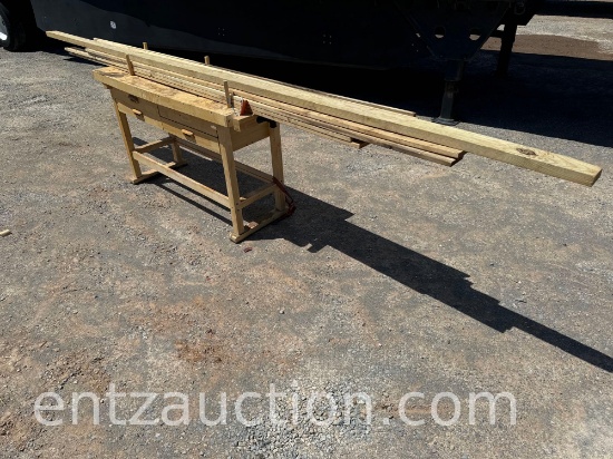 WOOD TABLE & MISC. LUMBER