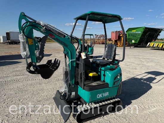 AGT QK16R MINI EX, OPEN CAB, ROPS, 48" TRACKS,