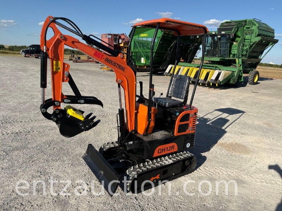 AGT QH12R MINI EX, OPEN CAB, ROPS, 48" TRACKS,