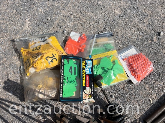 LOT OF LIVESTOCK SUPPLIES: DEHORNER,