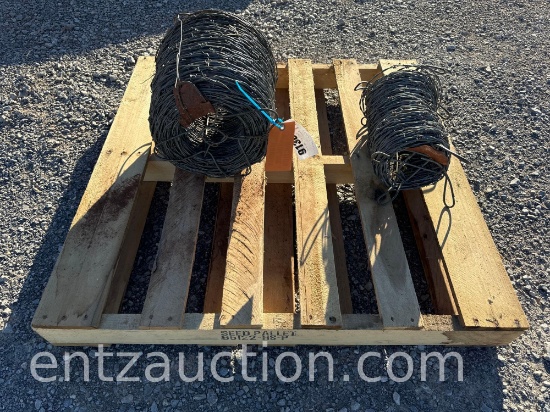 LOT OF BARBED WIRE -1) FULL ROLL & 1) PARTIAL ROLL