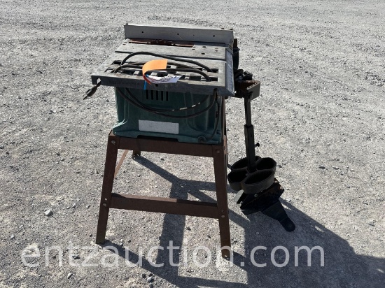 10" TABLE SAW, 110V, 4 PLACE GUN RACK