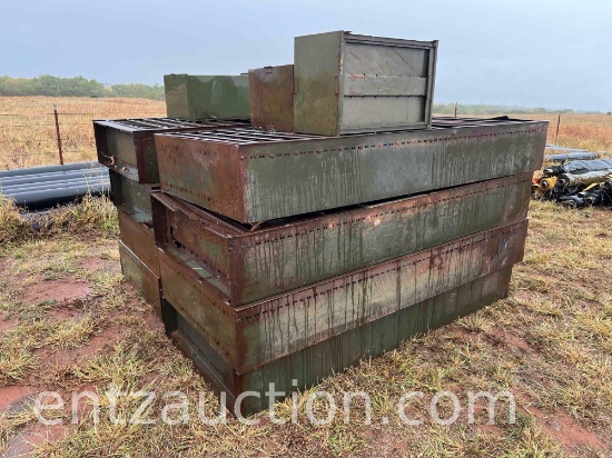 LOT OF METAL SHELVES