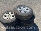 BRIDGESTONE P255/70R18 TIRES W/JEEP RIMS