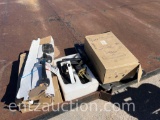 MISC. LOT OF DOOR HANDLES W/ LOCK, DOOR KNOBS,
