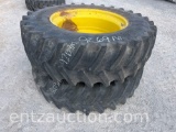 FIRESTONE 20.8R42 TIRES ON 10 HOLE RIMS