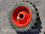11.2X24 FRONT TIRE & 8 HOLE WHEEL *NEW