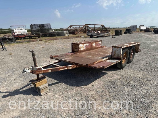 SHOPBUILT FLATBED TRAILER, 7' X 12', BP, TA,