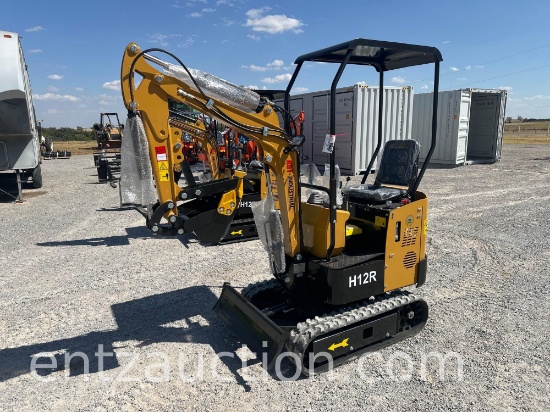 AGT H12R MINI EX, ROPS, OPEN CAB, 48" TRACKS,