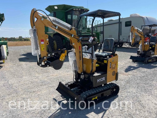 AGT H12R MINI EX, ROPS, OPEN CAB, 48" TRACKS,