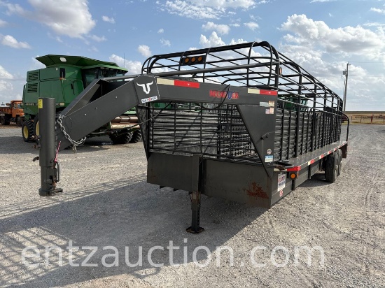 2017 NECKOVER GN STOCK TRAILER, 6' 6" X 24',