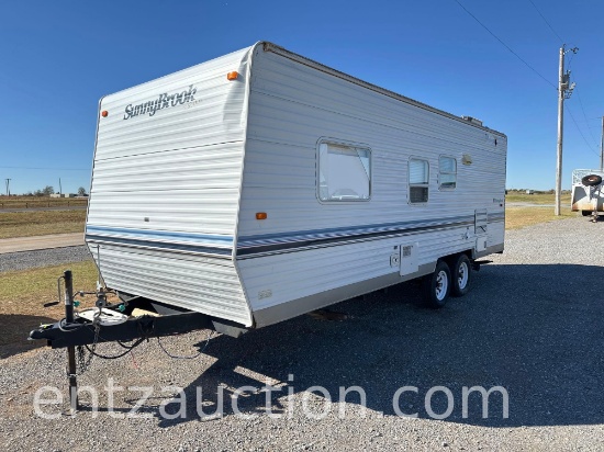 2002 SUNNY BROOK TRAVEL TRAILER, BP, TA, SLEEPS 4,