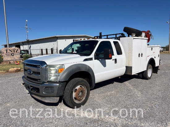 2011 FORD F550 PICKUP, EXT. CAB, GAS, AUTO,