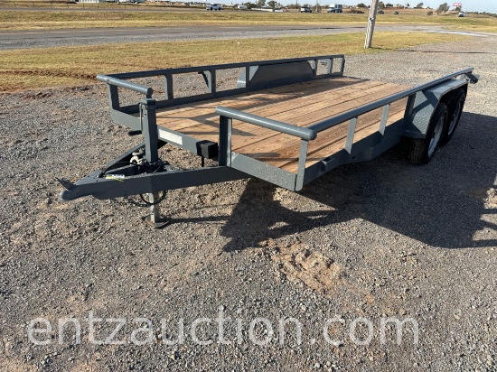 MAXEY UTILITY TRAILER, 86" X 16', BP, TA,