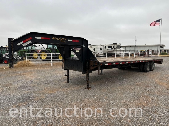 2011 MAXEY FLATBED TRAILER, 32' X 102", GN,