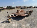 SHOPBUILT FLATBED TRAILER, 7' X 12', BP, TA,