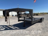 GN FLATBED TRAILER, 7' X 20', TA, WOOD FLOOR W/