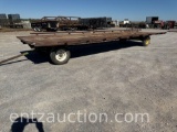 SHOPBUILT IMPLEMENT TRAILER, 28' X 8' W/ 1' EXT.