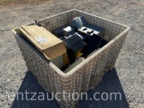TOTE OF CONTROL BOXES (NEW & USED) & 2)