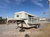 GN STOCK TRAILER, 8' X 16', TA, 2 COMPARTMENT,