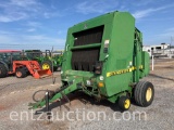 JD 566 ROUND BALER, 1000 PTO, NET/TWINE,