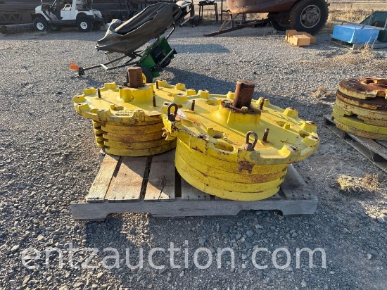 SET OF JD REAR CAST WHEELS R48955 W/