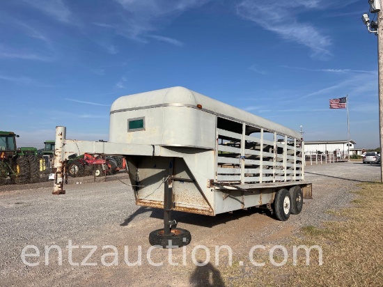 GN STOCK TRAILER, 8' X 16', TA, 2 COMPARTMENT,
