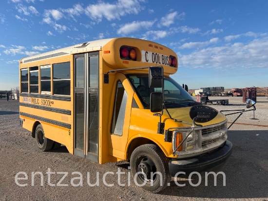 1998 CHEVY MINI SCHOOL BUS, 14 PASSENGER,