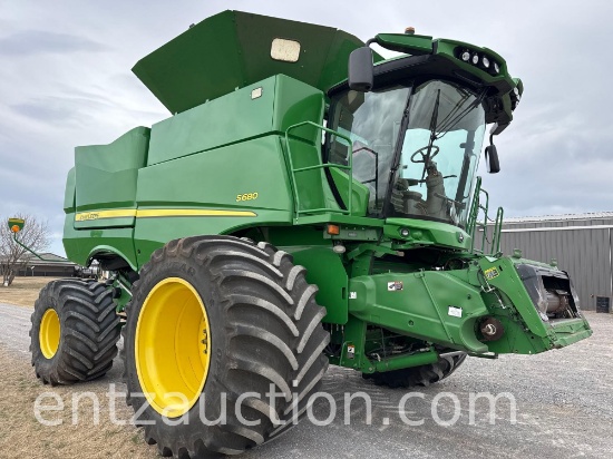 2015 JD S680 COMBINE, 4X4, GOODYEAR OPTITRAC LSW