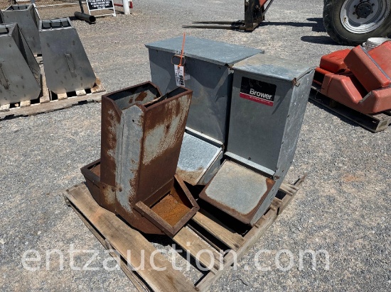 LOT OF STEEL HOG FEEDERS
