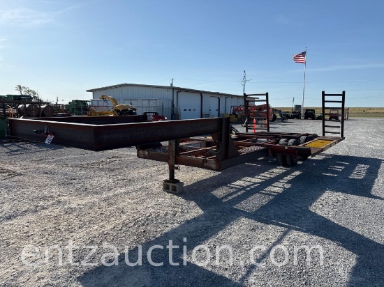 SHOPBUILT COMBINE/SPRAYER TRAILER, 32', 5TH WHEEL,