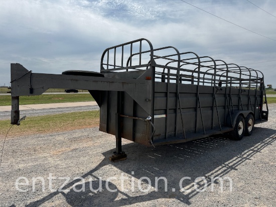 GN STOCK TRAILER, 6'8" X 20', TA, 2 COMPARTMENT,