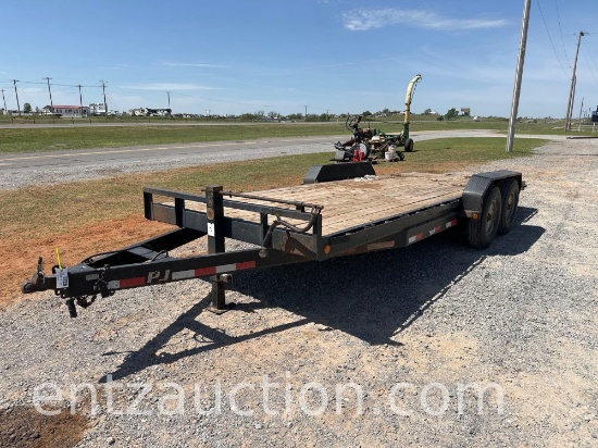 PJ UTILITY TRAILER, 7' X 20', BP, TA, WOOD FLOOR,