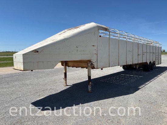 SHOPBUILT GROUND LOAD CATTLE TRAILER, 38' X 96",