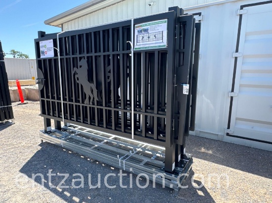 ALL METAL 7' X 20' METAL DRIVEWAY GATE, GALVANIZED,