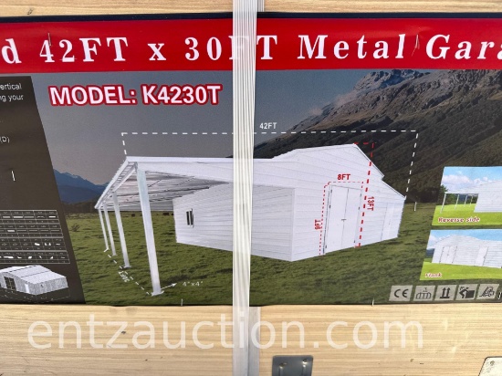 ALL METAL 30' X 42' METAL GARAGE,