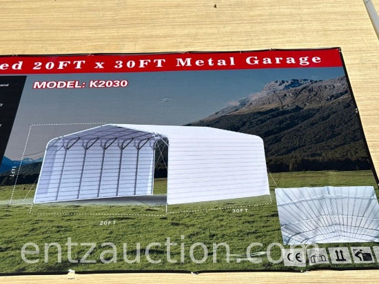 ALL METAL 20' X 30' METAL CARPORT/GARAGE,