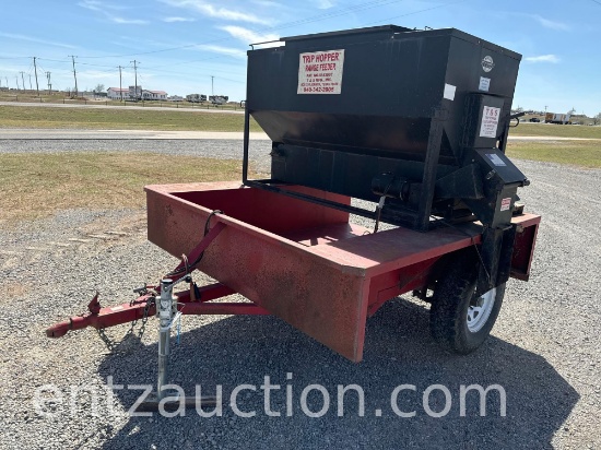 T&S 1,500 LB CAKE FEEDER, MOUNTED ON SA TRAILER,