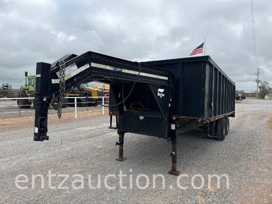 BIG TEX DUMP TRAILER, 8' X 20', GN, DUAL TANDEMS,